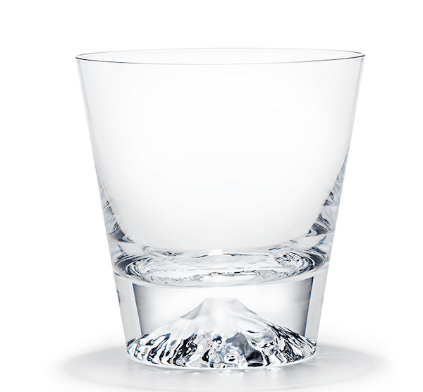 グラスの底に富士山がデザインされた田島硝子 富士山グラスの商品画像