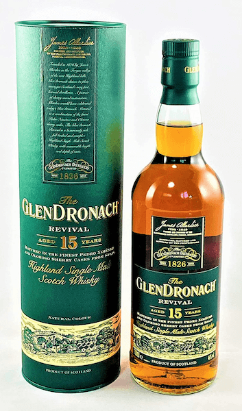 グレンドロナック15年のボトルとパッケージ画像